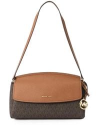 Michael Kors - Monogram-Print Logo-Plaque Shoulder Bag - Lyst