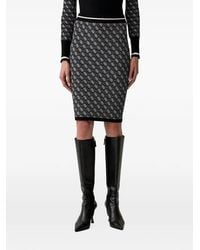Guess - 4G Monogram-Print Knit Midi Skirt - Lyst