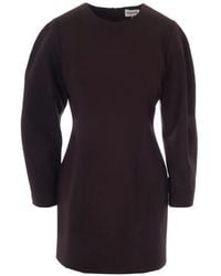P.A.R.O.S.H. - Crew-Neck Long-Sleeve Mini Dress - Lyst