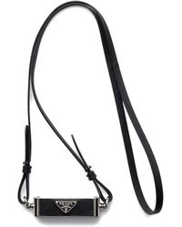 Prada - Triangle-Logo Leather Smartphone Case - Lyst