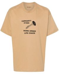 Carhartt - T-Shirt aus Bio-Baumwolle mit Slogan - Lyst