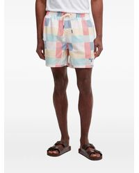 Barbour - Costume Da Bagno Con Design Patchwork - Lyst