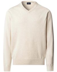 Hackett - Pullover Mit V-Ausschnitt Und Stickerei - Lyst