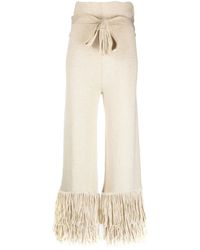 Lukhanyo Mdingi - Ribbed-Knit Tassel-Trim Trousers - Lyst