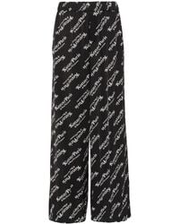KENZO - Logo-Print Twill Trousers - Lyst