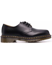 Dr. Martens Glyndon Vintage Smooth Leather Lace Up Shoes in Black | Lyst