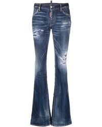 DSquared² - Distressed Flared Jeans - Lyst