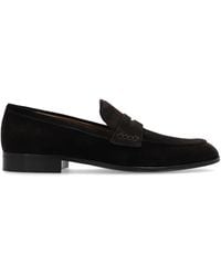 Gianvito Rossi - George Penny-slot Suede Loafers - Lyst