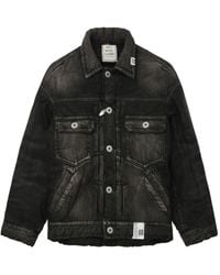 Maison Mihara Yasuhiro - Gewatteerd Denim Jack Met Knoopsluiting - Lyst