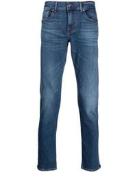 7 For All Mankind - Tapered-Jeans mit Logo-Patch - Lyst