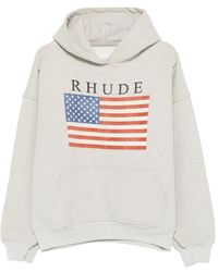 Rhude - Flag-Print Hoodie - Lyst