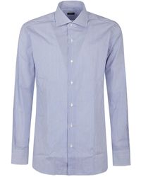 Barba Napoli - Chemise En Coton À Fines Rayures - Lyst