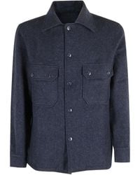 Fortela - Front-Pockets Wool Shirt Jacket - Lyst