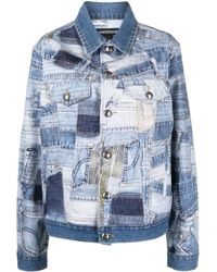 ANDERSSON BELL - Veste boutonnée en jean à design patchwork - Lyst