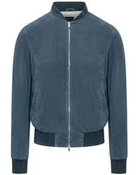 Barba Napoli - Zip-Up Suede Jacket - Lyst