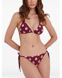 Kate Spade - Apple-Print Tie-Side Bikini Bottoms - Lyst