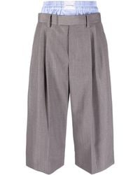 Alexander Wang - Double-waist Cropped Trousers - Lyst