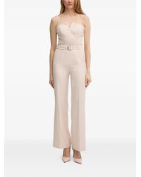 Morgan - Striped Belted Jumpsuit - Lyst