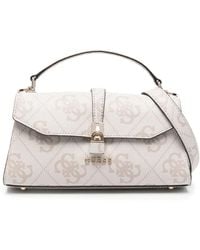 Guess - Small Logo-Plaque Tote Bag - Lyst