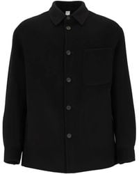 Hevò - Bari Button-Up Wool Overshirt - Lyst