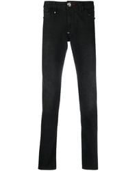 Philipp Plein - Logo-Plaque Slim-Leg Jeans - Lyst