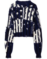 Off-White c/o Virgil Abloh - Pullover Im Distressed-Look - Lyst