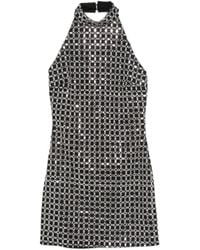 ROTATE BIRGER CHRISTENSEN - Vestido Corto Con Cuello Halter - Lyst
