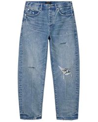Purple Brand - P013 Distressed Tapered Jeans - Lyst
