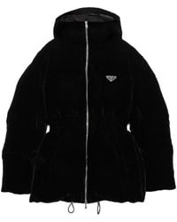 Prada - Velvet Down Jacket - Lyst