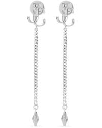 Jimmy Choo - Logo-Lettering Drop Earrings - Lyst