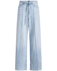 BOSS - Gesmockte Jeans Met Trekkoord - Lyst