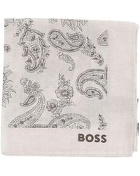 BOSS - Paisley-Print Pocket Square - Lyst