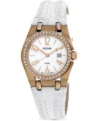 Pulsar - Classic Crystal-Embellished 28Mm Watch - Lyst