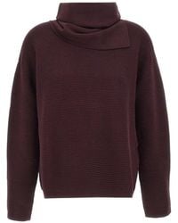 Elena Miro - Ribbed-Knit Boat-Neck Sweater - Lyst