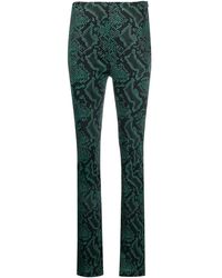 Atlein - Snakeskin-Print Flared Trousers - Lyst