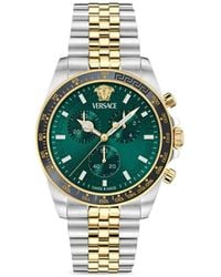 Versace - Greca Chrono Wave Watch - Lyst