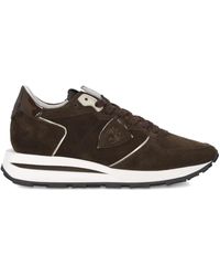 Philippe Model - Suede Lace-Up Sneakers - Lyst