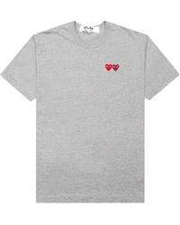 COMME DES GARÇONS PLAY - Heart-Patch Cotton T-Shirt - Lyst