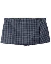 Miu Miu - Mini Check-Pattern Skort - Lyst