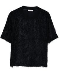 Peserico - T-Shirt mit Fransen - Lyst