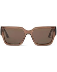 Karl Lagerfeld - Karl Logo Translucent Rectangle-frame Sunglasses - Lyst