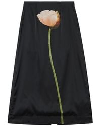 Simone Rocha - Flower-Print Rear-Slit Skirt - Lyst