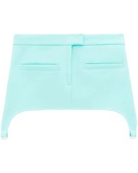Courreges - Mini Skirt With Braces In Twill - Lyst