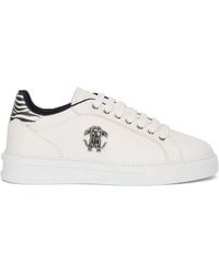 Roberto Cavalli - Zebra-Print Panel Sneakers - Lyst