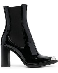 McQueen - Leather Ankle Boots - Lyst