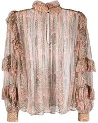 Etro - Silk Top - Lyst