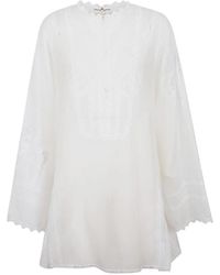 Ermanno Scervino - Lace-Trim Embroidered Shirt - Lyst