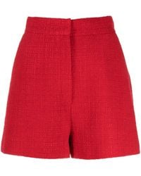 Elie Saab - Tweed-Shorts mit hohem Bund - Lyst