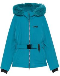 Colmar - Chaqueta De Esquí Con Ribete De Pelo Artificial Y Cinturón - Lyst