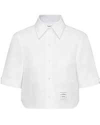 Thom Browne - Camicia Oxford A Maniche Corte - Lyst